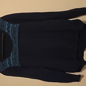 Womens Toad & Co sweater Navy with pretty designs from REI
